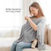 Picture of Konssy Knit Nursing Cover for Breastfeeding, 360° Full Privacy Breathable Breastfeeding Cover, Multi-use Carseat Canopy(Grey)