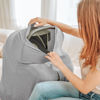 Picture of Konssy Knit Nursing Cover for Breastfeeding, 360° Full Privacy Breathable Breastfeeding Cover, Multi-use Carseat Canopy(Grey)