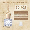 Picture of BBTO 50 Pcs Hanging Car Air Freshener Car Diffuser Bottles Empty Glass Perfume Bottles Air Freshener Diffuser Bottle Pendant for Essential Oils Fragrance Aromatherapy Bottle Ornament (Clear, Diamond)