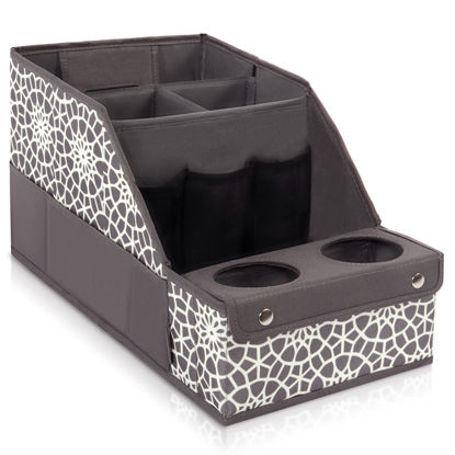 Picture of MULISOFT Car Seat Organizer - Backseat with 11 Compartments, 2 Cup Holders, and 2 Oversized Side Pockets for Travel and Storage