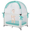 Picture of L RUNNZER Baby Pack and Play Tent, Pack N Play Canopy to Keep Baby from Climbing Out, Crib Tent for Pack N Play & Playard, Pop Up Mini Crib Tent Against Falls, R07s-blue