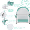 Picture of L RUNNZER Baby Pack and Play Tent, Pack N Play Canopy to Keep Baby from Climbing Out, Crib Tent for Pack N Play & Playard, Pop Up Mini Crib Tent Against Falls, R07s-blue