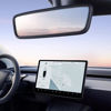 Picture of TSTESE 2PCS Protector Trim Frame Compatible with Tesla Model 3 Model Y (2019-2024 2025) Screen Edge Frame Rearview Mirror Cover Interior Silicone Decorations Center Console Decor Accessories (Black)