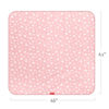 Picture of Baby Splat Mat Anti Slip Waterproof High Chair Mat, Baby Feeding Table Cloth Floor Mat Cover, Baby Art Playtime Mat for Craft/Mealtime, 42X46 Inch Washable Portable Picnic Mat - Pink Star
