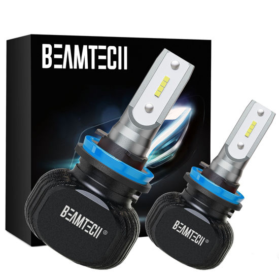 Picture of BEAMTECH H11 Bulbs, S1 Series H8 H9 Fanless 300% Brighter Fog Light, Pack of 2