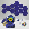 Picture of Dexmoko Self-Adhesive Acoustic Panels [390 lbs/yd³ Ultra-High Density], 2nd Generation Sound Absorbing Panel, Professional Level Sound Panel, Polyester Soundproof Foam [Size M, Navy Blue]