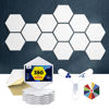 Picture of Dexmoko Self-Adhesive Acoustic Panels [390 lbs/yd³ Ultra-High Density], 2nd Generation Sound Absorbing Panel, Professional Level Sound Panel, Polyester Soundproof Foam [Size M, White]