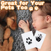 Picture of MengNi Baby Footprint Kit Hand Footprint Kit Dog Paw Print Kit Clean Touch Ink Pad Inkless Hand and Footprint Kit Handprint Kit Baby Registry Search with 4 Ink Pads and 8 Imprint Cards