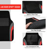 Picture of CAR PASS Leather Sporty Car Floor Mats Carpet, Universal Waterproof Automotive Floor Mat Fit for Sedans, Cars, Mid Trucks, Vans, SUV, Set of 4 (Black and Red)