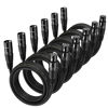 Picture of NUOSIYA XLR Cable 6 Ft 6 Packs,Microphone Cables,Premium Balanced Microphone Mic Speaker Cable with 3-Pin XLR Male to Female DMX Cable,Black