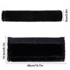 Picture of Amooca Soft Faux Fur Universal Fit Seatbelt Cover Car Truck SUV Airplane Seat Belt Shoulder Pad for Carmera Backpack Straps Neck Cushion Protector Extra Long 15.7in Black