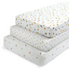 Picture of Delta Children Fitted Crib Sheets for Girls and Boys - Crib Sheet for Standard Crib and Toddler Mattresses - 28x52 Inch (Pack of 3), Space Exploration