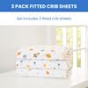 Picture of Delta Children Fitted Crib Sheets for Girls and Boys - Crib Sheet for Standard Crib and Toddler Mattresses - 28x52 Inch (Pack of 3), Space Exploration