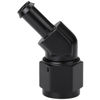 Picture of Podavelle 8AN Female to 3/8 Barb 45 Degree Hose Fitting Adapter Swivel Aluminum Black