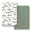 Picture of GRSSDER Pack n Play Sheets Fitted 2 Pack, Stretchy Ultra Soft Jersey Knit Pack and Play Sheets, Universal Fitted Portable/Mini Crib Mattresses Snug and Safe, Neutral Pattern of Cars Print