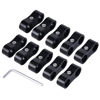 Picture of EVIL ENERGY 6AN Hose Separator Clamp, AN6 Fuel Line Mounting Clamp Aluminum Black 4PCS