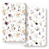 Picture of GRSSDER Stretchy Ultra Soft Jersey Knit Fitted Crib Sheets Set 2 Pack，Fits All Standard Crib Mattress Pads Safe and Snug, Pretty Purple Flora Botanical for Baby Girls