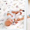 Picture of GRSSDER Stretchy Ultra Soft Jersey Knit Fitted Crib Sheets Set 2 Pack，Fits All Standard Crib Mattress Pads Safe and Snug, Pretty Purple Flora Botanical for Baby Girls