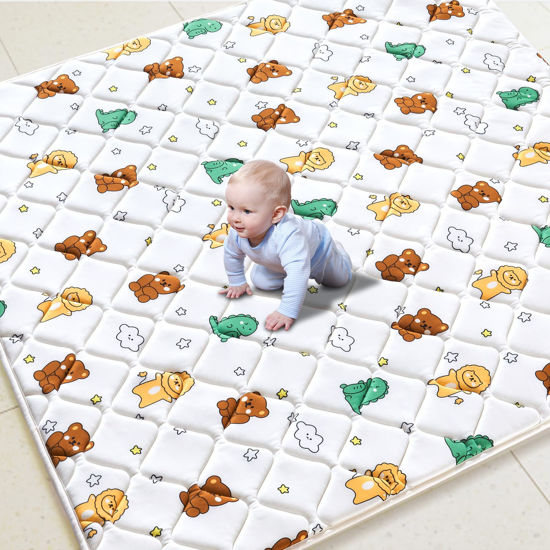 Picture of Premium Foam Baby Play Mat 79" x 59", Large & Thick Baby Mat for Floor, Non-Slip Cushioned Baby Play Mat for Playing, Baby Crawling Mat for Infants, Babies, Toddlers, Play & Tummy Time