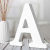 Picture of AOCEAN 6 Inch White Wood Letters Unfinished Wood Letters for Wall Decor Decorative Standing Letters Slices Sign Board Decoration for Craft Home Party Projects (A)