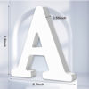 Picture of AOCEAN 6 Inch White Wood Letters Unfinished Wood Letters for Wall Decor Decorative Standing Letters Slices Sign Board Decoration for Craft Home Party Projects (A)