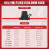 Picture of Inline Fuse Holder 12V 2 Pack, Extended Version 14 AWG Waterproof Fuse Holder 13.8 Inch, in line Fuse Holders 12V with 2 Pcs Mini Car Fuses 20A Blade Fuse Holder for Automotive, Marine by XIOGZAXI