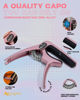Picture of Leo Jaymz Heavy Duty Guitar Capo for Acoustic/Electric Guitars, Guitar Clip made of Zinc Alloy Metal, Guitar Clamp for Bass Classical Guitar, Ukulele, Mandolin,Banjo (Rose Gold)