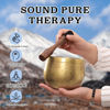 Picture of Relaehih Tibetan Singing Bowls Set-Hand-hammered in Nepal Sound Bowl for Meditation, Yoga, Chakra, Meditation Accessories, Unique Gifts for Women, Men (Blue, 5 inch)