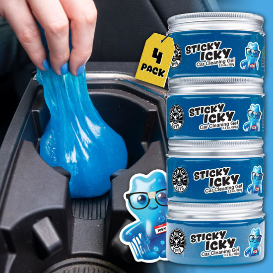 Picture of Chemical Guys Sticky Icky Car Cleaning Gel, Green Apple Scent - Detailing Gel for Vents, Keyboards, and More, 100g, 4 Pack