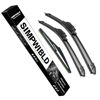 Picture of SIMPWIBLD 3 wipers Replacement for 2016-2022 Honda Pilot Windshield Wiper Blades Original Equipment Replacement 26"+24"+14" (Set of 3) U/J HOOK