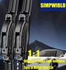 Picture of SIMPWIBLD 3 wipers Replacement for 2016-2022 Honda Pilot Windshield Wiper Blades Original Equipment Replacement 26"+24"+14" (Set of 3) U/J HOOK