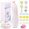 Picture of Baby Nail Trimmer Electric Nail File Baby Nail Clippers, 20 in 1 Safe Nail Filer Grinder Kit for Newborn Infant Toddler Kids or Adults Toes Fingernails Care Trim Polish, Led Light and Grinding Heads