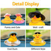 Picture of wonuu Car Rubber Duck Car Duck Decoration Dashboard Car Ornament for Car Dashboard Decoration Accessories with Mini Bachelor Cap Necklace and Sunglasses