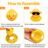 Picture of wonuu Car Rubber Duck Car Duck Decoration Dashboard Car Ornament for Car Dashboard Decoration Accessories with Mini Bachelor Cap Necklace and Sunglasses