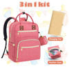 Picture of Tenot Baby Diaper Bag Backpack, Travel Diaper Bags for Baby Girl Boy Large Capacity Baby Bag Backpack for Women Pink