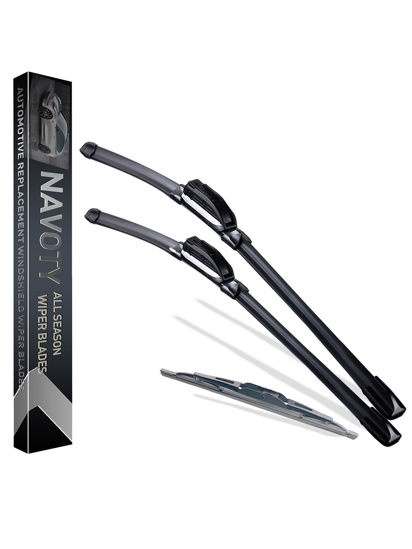 Picture of 3 Wipers Factory Replacement for Ford Escape 2001-2004 Original Equipment Windshield Wiper Blades Set 19"+19"+10" (Set of 3) U/J HOOK