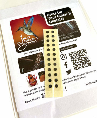 Picture of Inlay Sticker Fret Markers for Guitars & Bass - 1/8" Small Side Marker Dots - Black Pearl