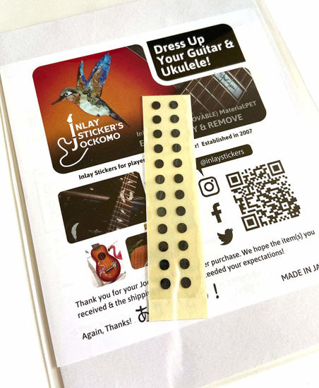 Picture of Inlay Sticker Fret Markers for Guitars & Bass - 1/8" Small Side Marker Dots - Black Pearl