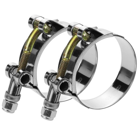 Picture of WYSIWYKA 2 Pack 3.5" T-Bolt Hose Clamps, 304 Stainless Steel Turbo Intake Clamp, Working Range 95mm-103mm for 3.5" Hose ID