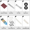 Picture of 25PCS Acoustic Guitar Accessories Kit, PogoLab Guitar Tool Changing Kit Including Bridge Pins, Bridge Saddle and Nut, Pin Puller, Strap Locks, Picks, Sand Paper for Acoustic Guitar