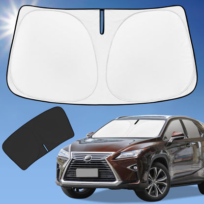 Picture of Sun Shade Sunshade for Lexus RX Windshield Cover, 4-Layer Front Window Shade Custom fit 2016-2022 RX 350, RX 350 F Sport, RX 350L Sun Visor 240T Shade Blocks UV Rays Car Accessories