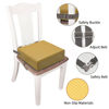 Picture of Toddler Booster Seat for Dining Table, PU Washable Double Safe Straps Non-Slip Bottom Booster Seat Dining Toddler, Portable Travel Increasing Cushion (Khaki)