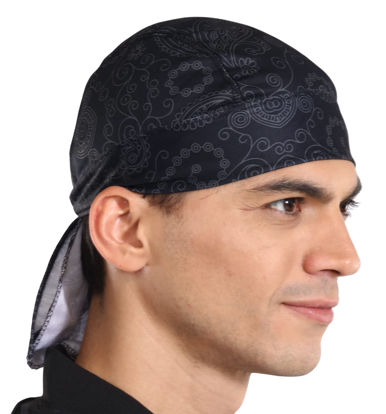 Picture of Cooling Helmet Liners - Do Rag Skull Caps for Men - Cooling Head Wraps, Hard Hat Liner - Motorcycle Pirate Bandana