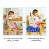 Picture of Toddler Booster Seat for Dining Table, Stronger Support Non-Slip Bottom Double Safe Straps Booster Seat Dining Toddler, Portable Travel Increasing Cushion (Blue)