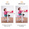 Picture of Toddler Booster Seat for Dining Table, Portable Kids Booster Seat with Adjustable Safety Buckles Non-Slip Bottom Booster Seat for Chair, Portable Travel Increasing Cushion