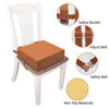 Picture of Toddler Booster Seat for Dining Table, PU Washable Double Safe Straps Non-Slip Bottom Booster Seat Dining Toddler, Portable Travel Increasing Cushion (Brown)