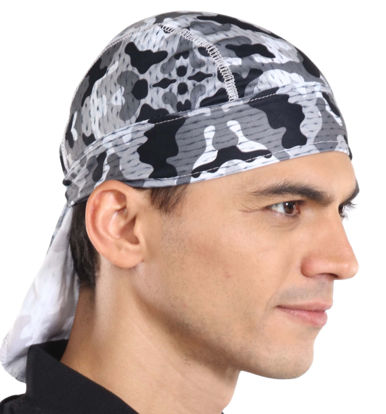 Picture of Cooling Helmet Liners - Do Rag Skull Caps for Men - Cooling Head Wraps, Hard Hat Liner - Motorcycle Pirate Bandana