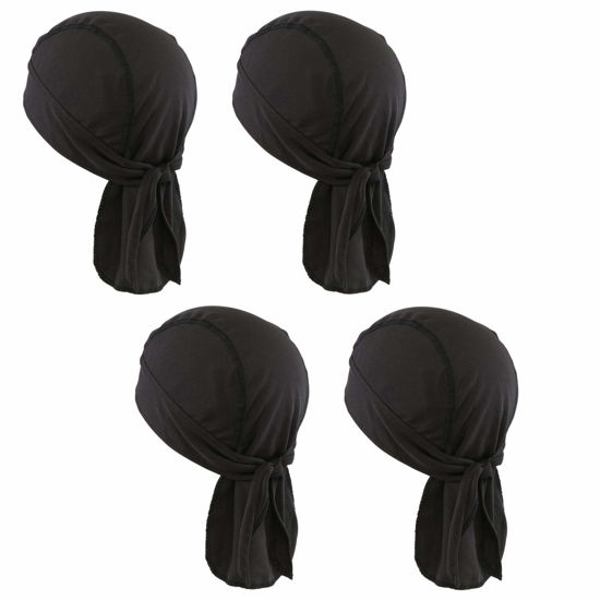 Picture of Cooling Helmet Liners - Do Rag Skull Caps for Men - Cooling Head Wraps, Hard Hat Liner - Motorcycle Pirate Bandana