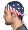 Picture of Cooling Helmet Liners - Do Rag Skull Caps for Men - Cooling Head Wraps, Hard Hat Liner - Motorcycle Pirate Bandana