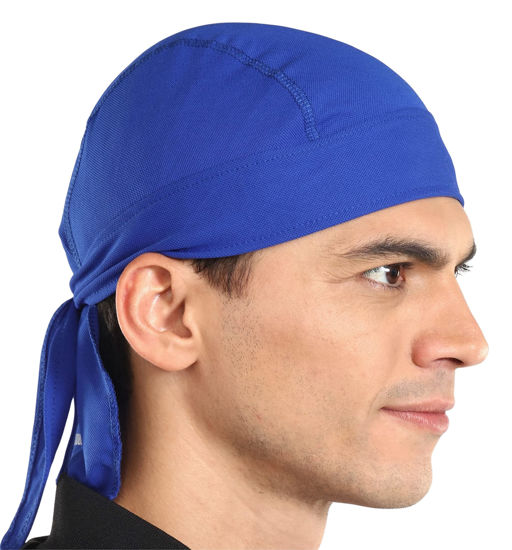 Picture of Cooling Helmet Liners - Do Rag Skull Caps for Men - Cooling Head Wraps, Hard Hat Liner - Motorcycle Pirate Bandana